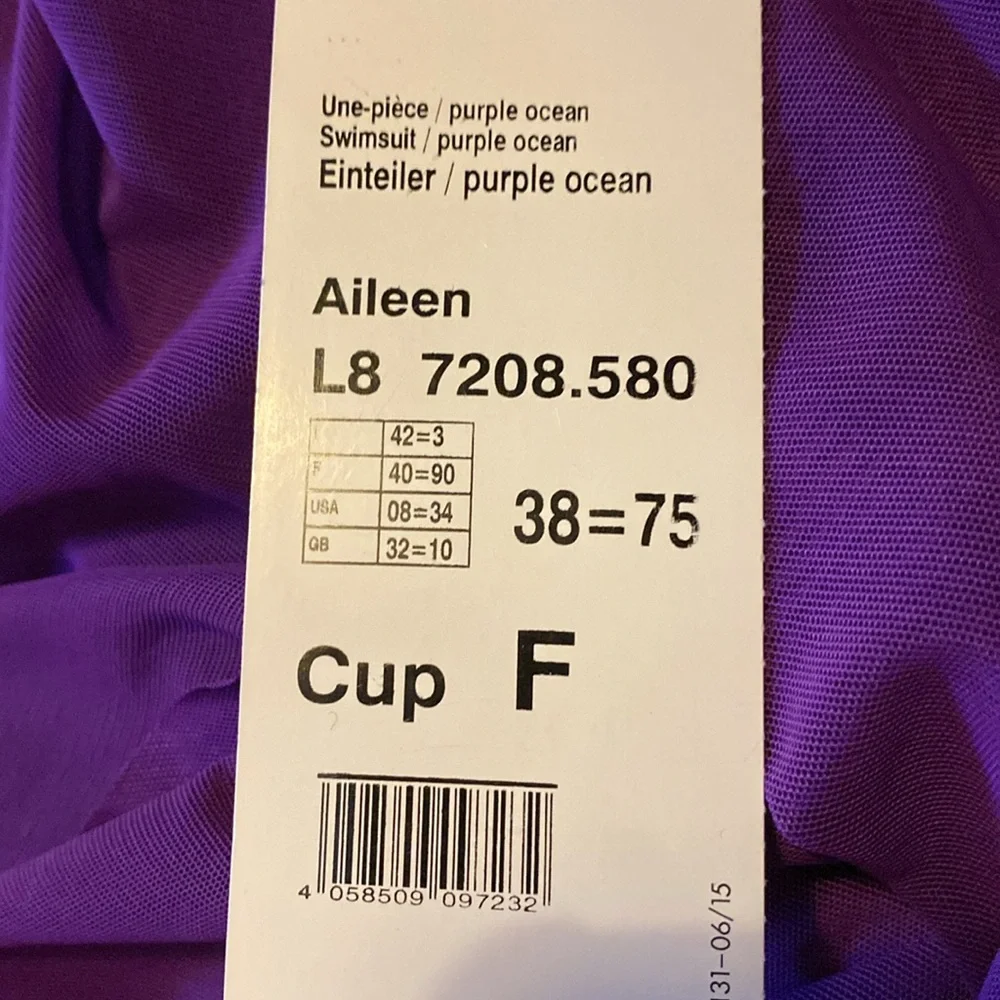 Anita Swimsuit Purple Ocean 08F - Picture 3 of 6